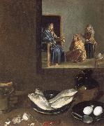 Diego Velazquez Detail of Kitchen Scene with Christ in the House of Martha and Mary Norge oil painting reproduction